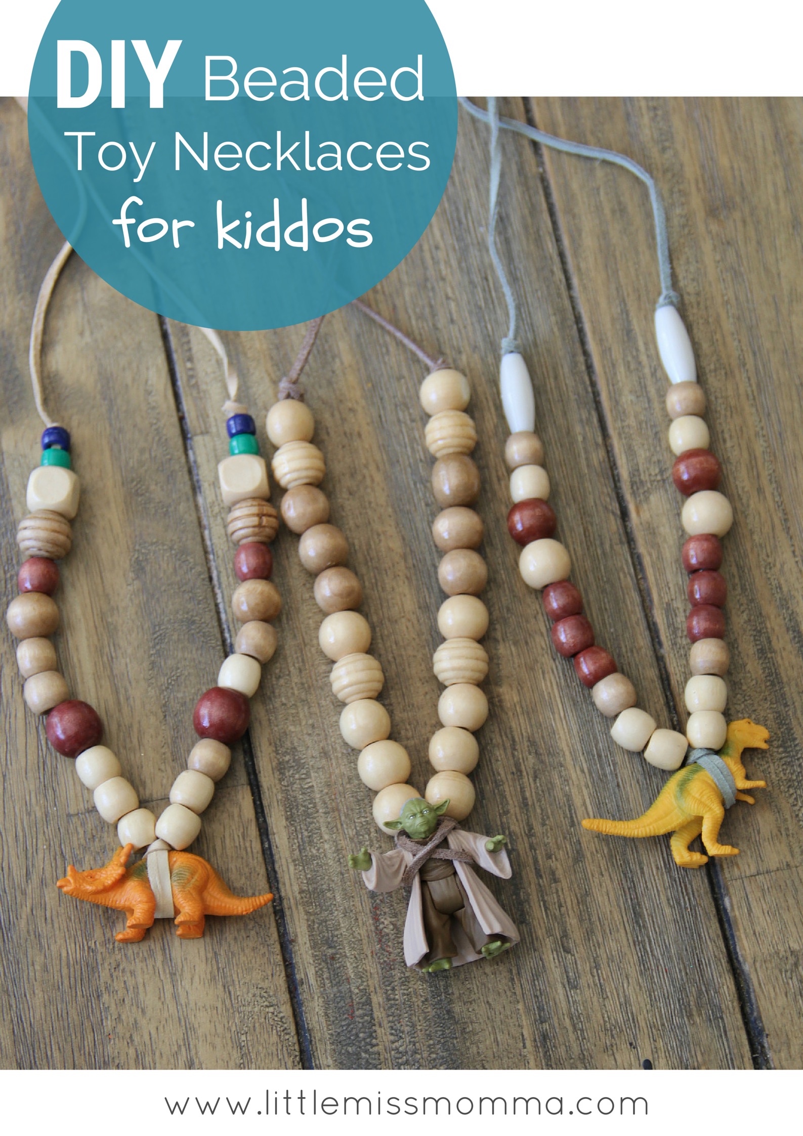 Wooden Beads on a String making a Colorful Toy Necklace Stock
